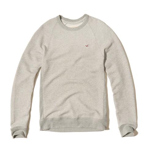 Textured Waffle Crew Sweatshirt