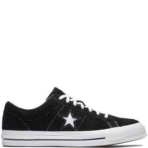 one star converse black and white