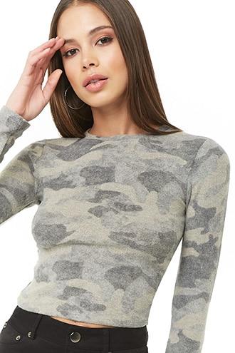 camo print crop top