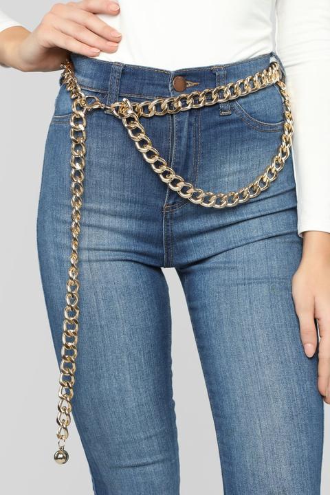 He Linked At Me Belt - Gold