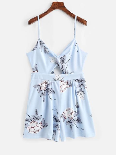 Twisted Cut Out Cami Pagliaccetto Light Sky Blue