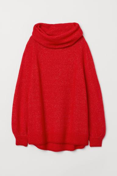 H & M - Pullover Oversize A Cratere - Rosso