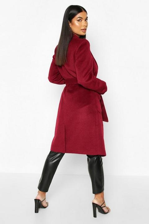 ladies petite red wool coats