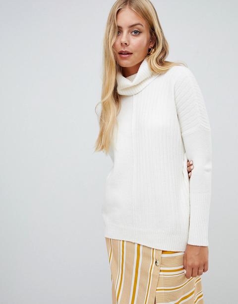 Miss Selfridge - Maglione Dolcevita Crema - Bianco