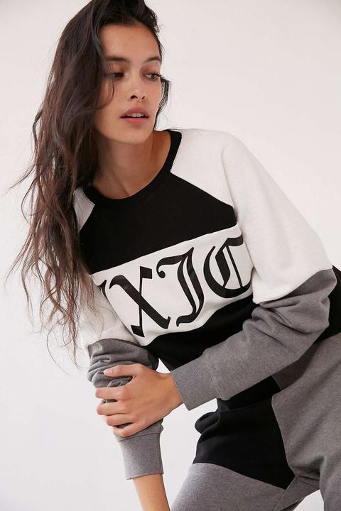 Juicy Couture For Uo Color Block Crew Neck Sweatshirt