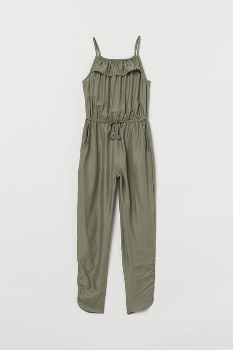 h and m green jumpsuit