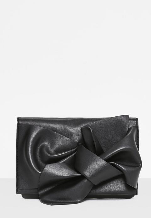 Black Bow Clutch Bag