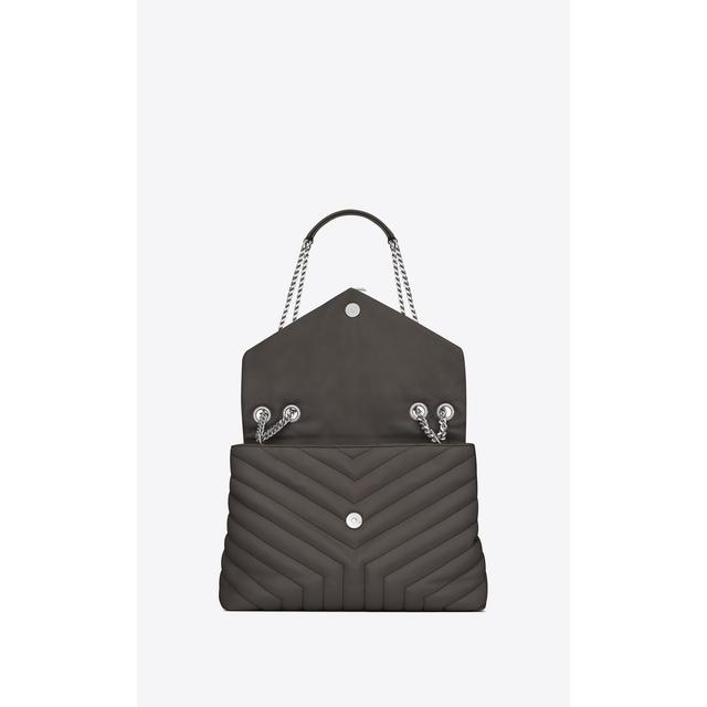 Medium Loulou Tasche Mit Kette In Grauem Y Matelasse Leder From Saint Laurent Paris On 21 Buttons