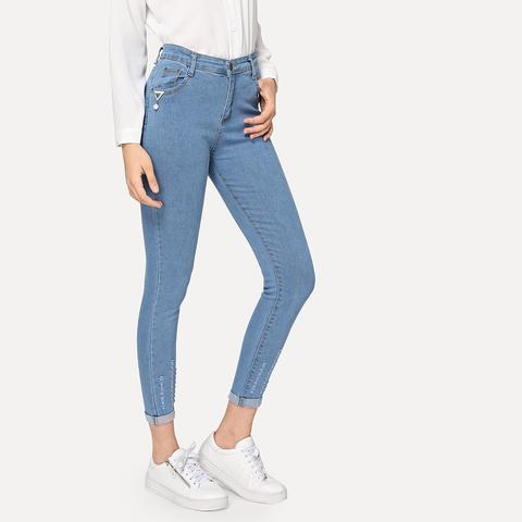 Jeans Strappati Aderenti Divisi