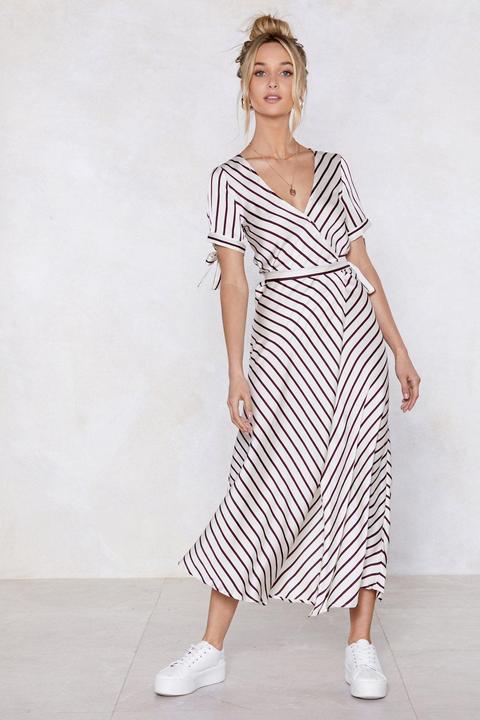 Womens Play Your Cards Stripe Maxi Dress