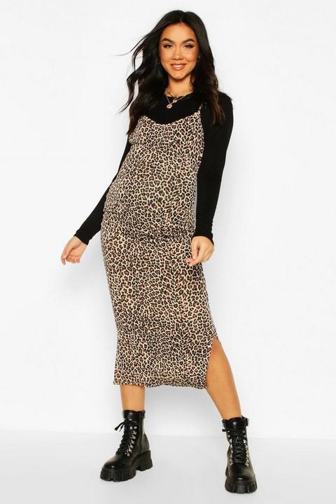 maternity leopard print dress