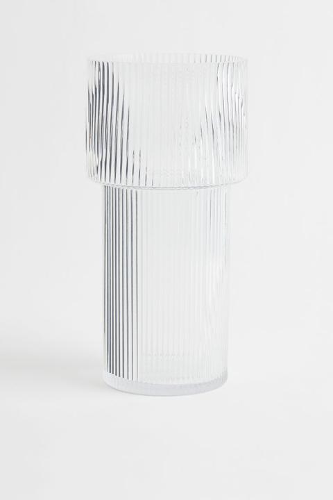 Large Glass Vase - White