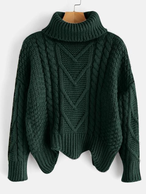 Chunky Knit Turtleneck Sweater