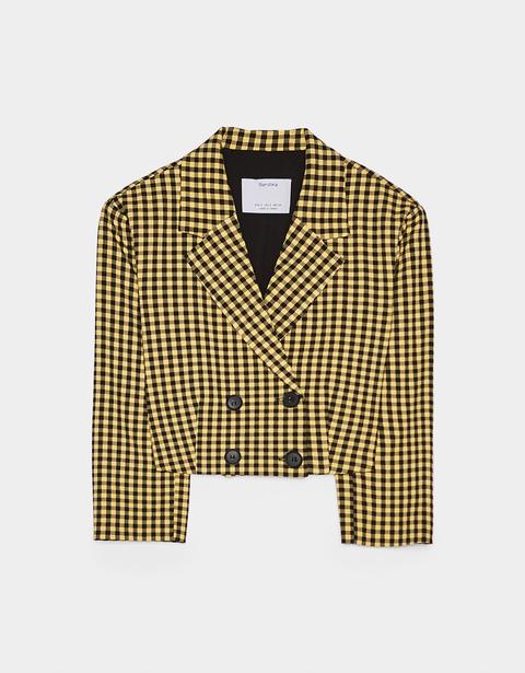 Blazer Cropped A Quadretti