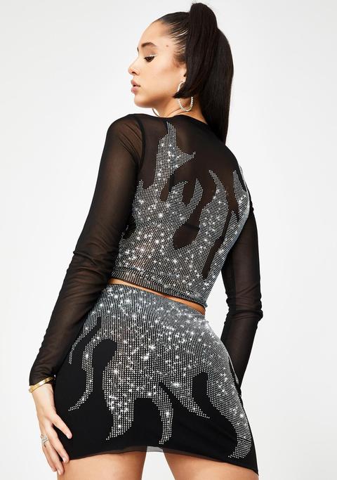 Dollskill rhinestone outlet skirt