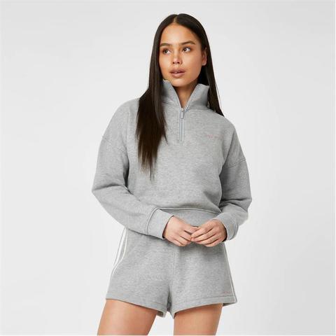 Active Funnel Neck Zip Up Sweatshirt