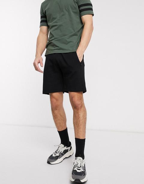 Bershka Jersey Shorts In Black