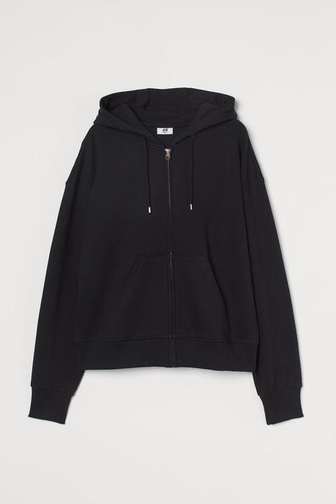 Chaqueta Sudadera Con Capucha - Negro