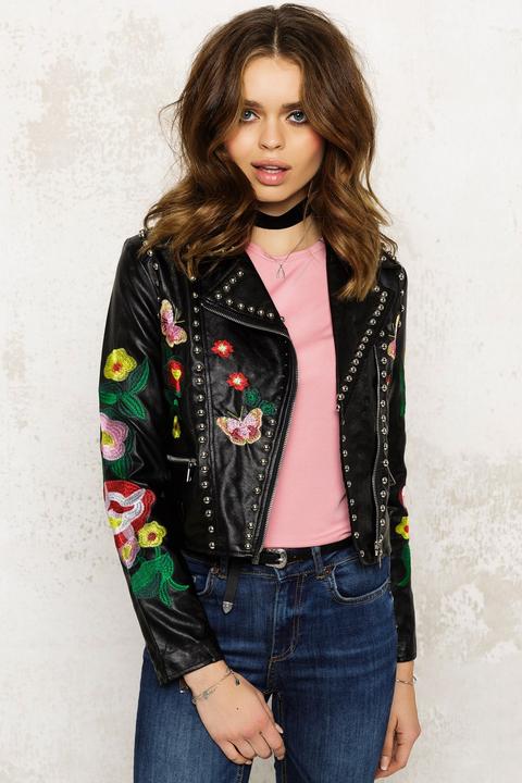 Studs And Flower Jacket