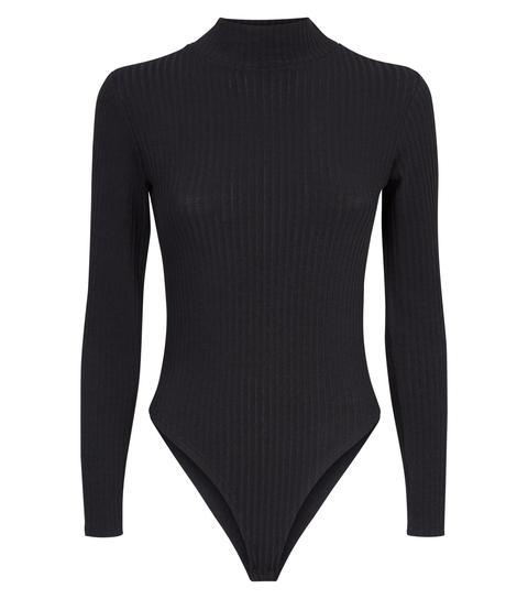 Black Turtle Neck Long Sleeve Bodysuit New Look