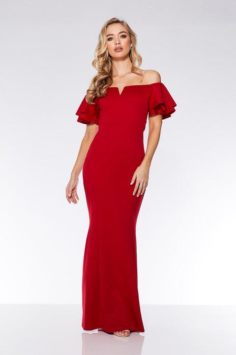 quiz red maxi dress