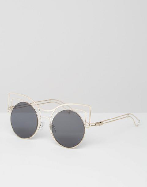 Gafas De Sol Redondas Estilo Ojos De Gato Con Montura De Alambre De Asos