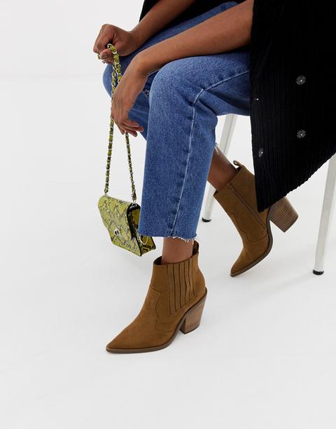 Asos Design - Elliot - Stivaletti Stile Western - Cuoio