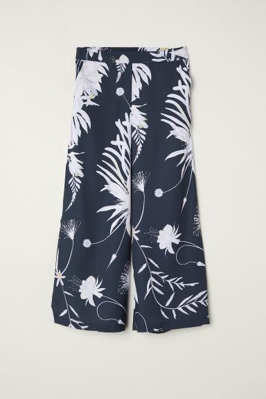 H & M - Pantalón Amplio Con Estampado - Gris