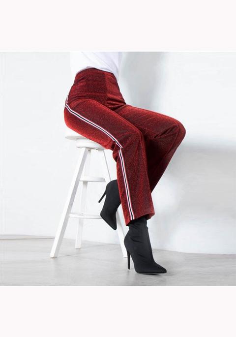 Pantaloni Lunghi Semplici Elastici Alla Moda Rossi