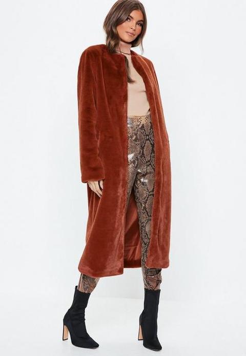 collarless longline coat