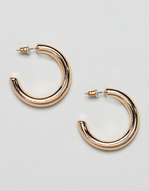 Pendientes De Aro Anchos De Asos Design-dorado