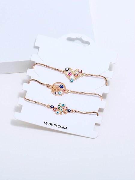 Bracciale Con Foglia E Cuore 3 Pezzi