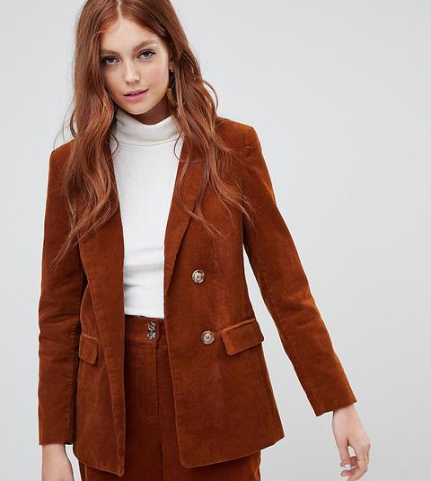 New Look Corduroy Blazer Two-piece - Orange