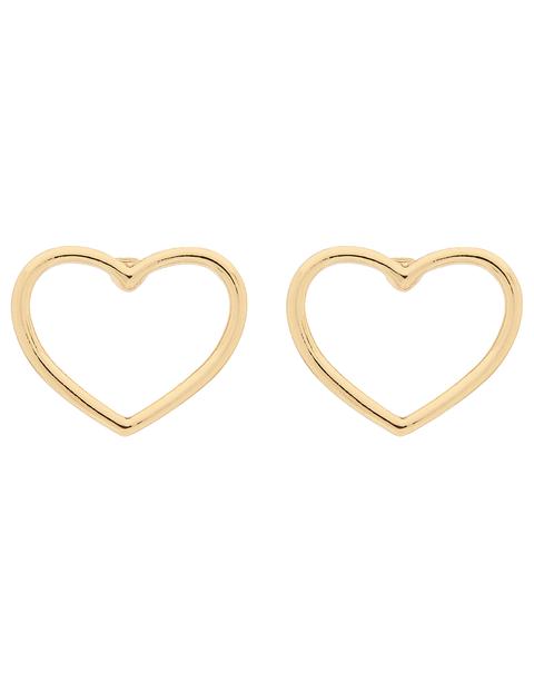 Cut Out Heart Stud Earrings