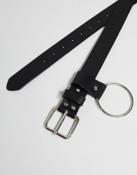 Weekday Hook Leather Belt - 09 090 Black