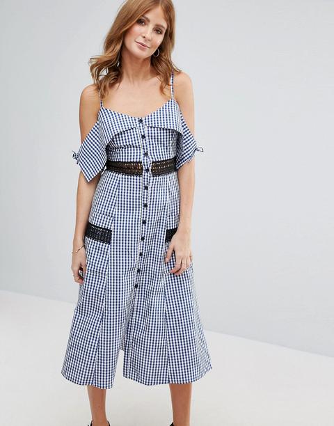 Millie Mackintosh - Vestito A Quadretti Con Tasche - Blu