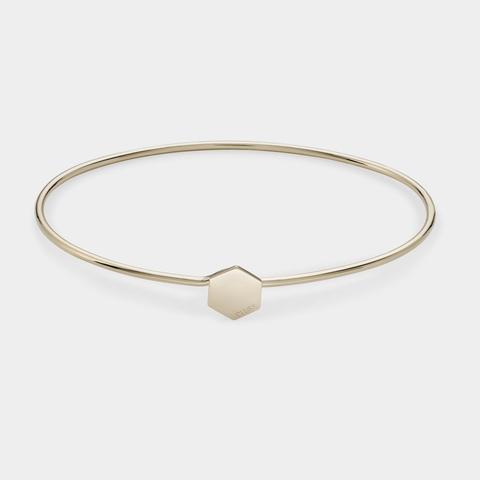 Essentielle Gold Hexagon Bangle Bracelet