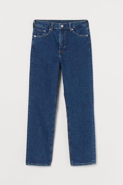 Vintage Slim High Ankle Jeans - Blue