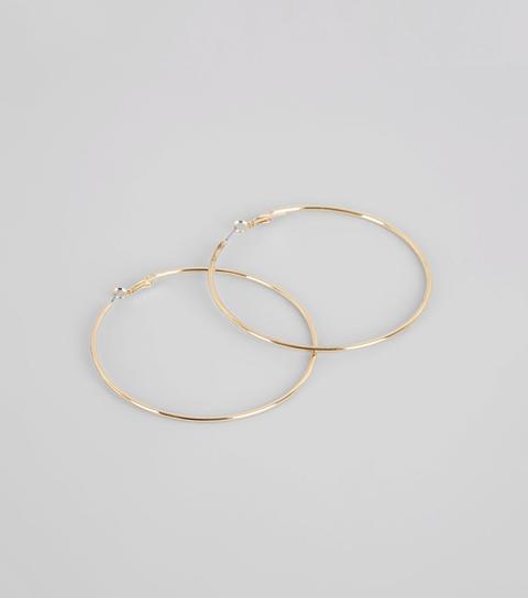 New Look Gold 80mm Hoop Earrings