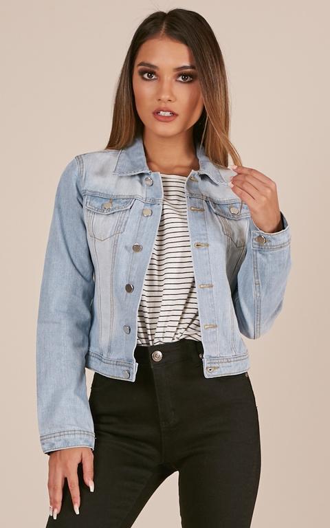 Fashion Killa Jacket In Light Wash Denim