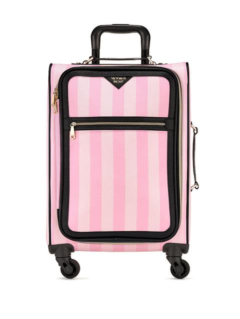 New! Signature Stripe Rolling Luggage