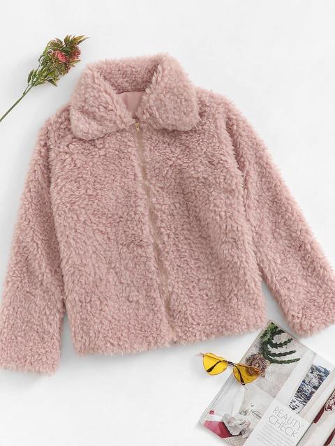 Solid Teddy Jacket