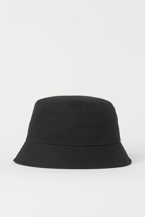 Sombrero Bucket De Sarga - Negro
