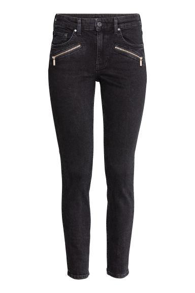 H & M - Skinny Regular Ankle Jeans - Nero