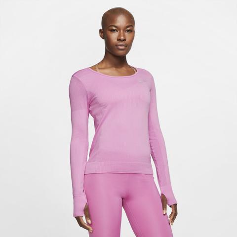 Nike Infinite Camiseta De Running De Manga Larga - Mujer - Rosa