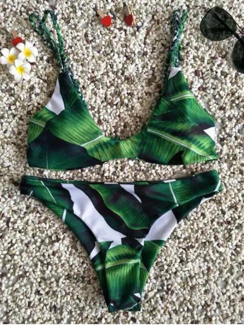 Bikini Cami Conjunto Trenzado Palmera