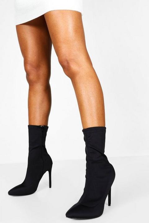 black sock stiletto boots