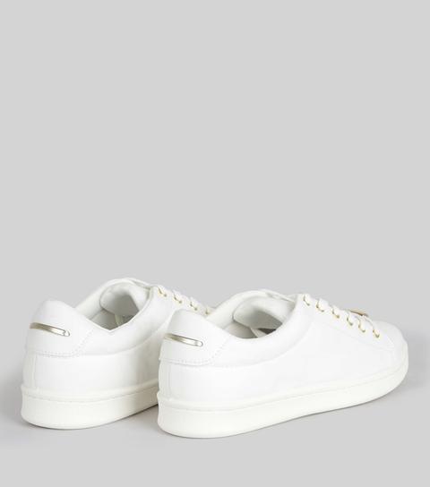 White Metal Trim Trainers