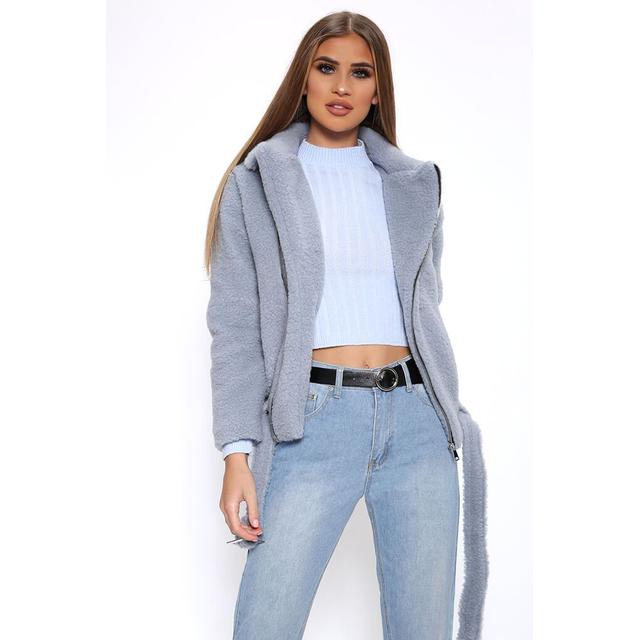 baby blue borg jacket