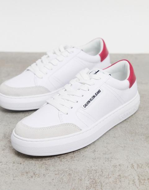 Calvin Klein Jeans Lace Up Sneaker In White